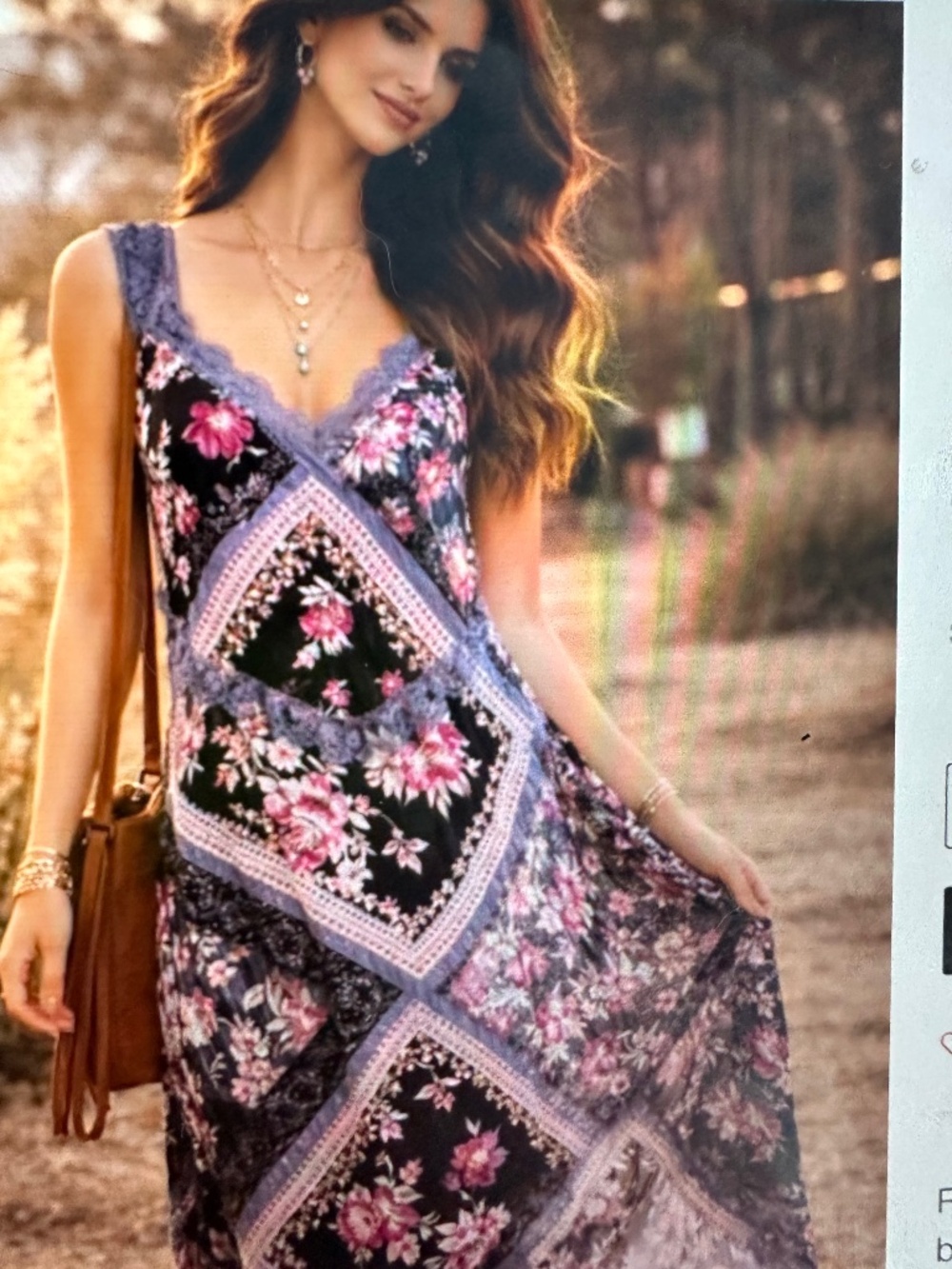 Free People Stevie floral lace maxi